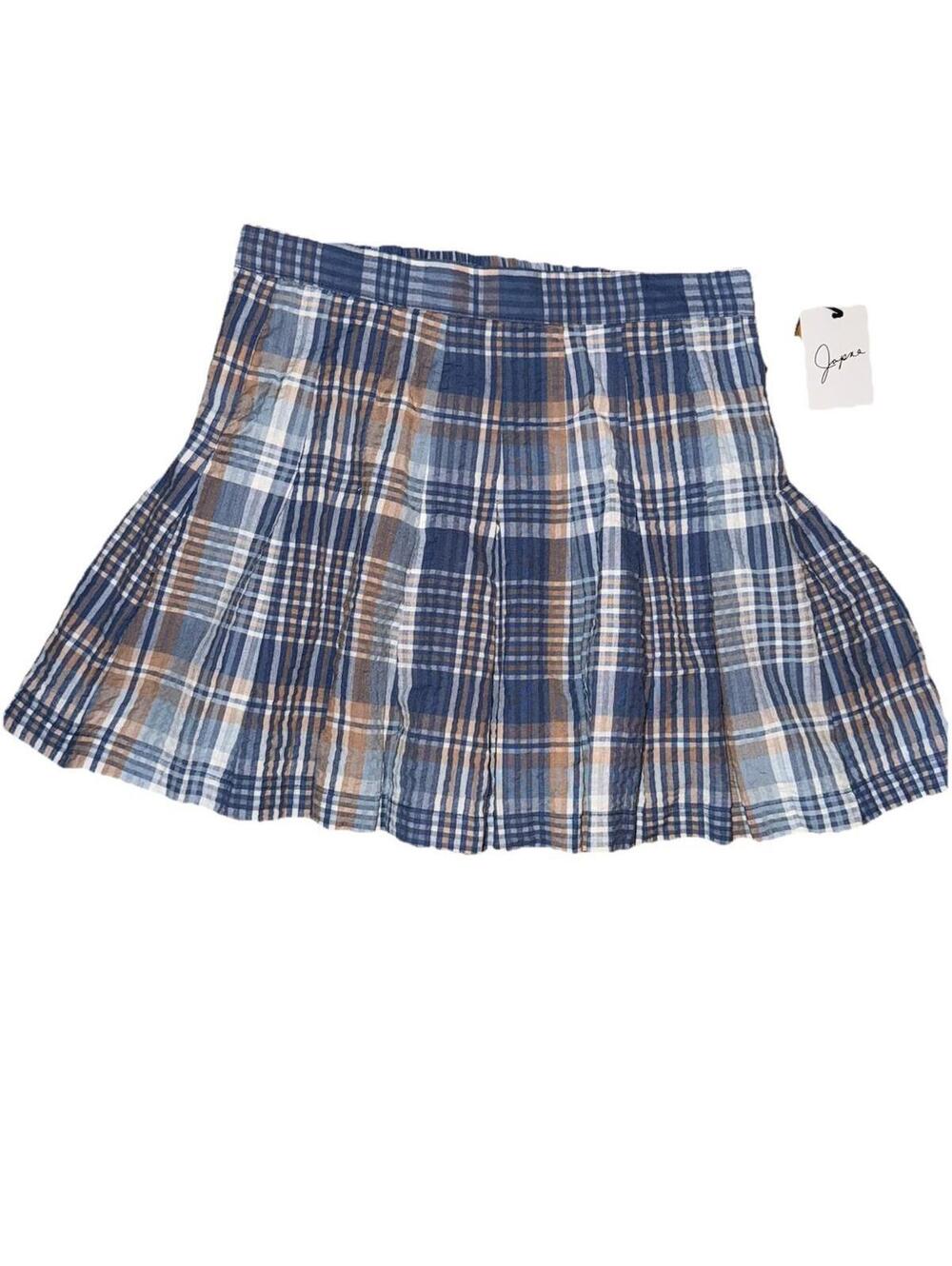 Japna Women Short Pleated Plaid Skirt Y2K 90s Sz Large school girl clulesss